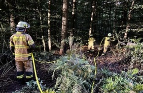 Feuerwehr Xanten: FW Xanten: Bodenfeuer im Wald und Brand in einer Gaststätte