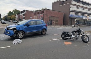 Polizeiinspektion Wilhelmshaven/Friesland: POL-WHV: Verkehrsunfall zwischen Motorrad und Pkw - Vollsperrung des Mühlenwegs