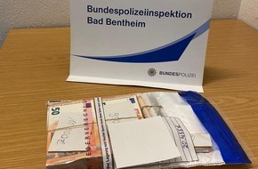 Bundespolizeiinspektion Bad Bentheim: BPOL-BadBentheim: Verdacht der Geldwäsche / Bundespolizei stellt 20.000 Euro sicher