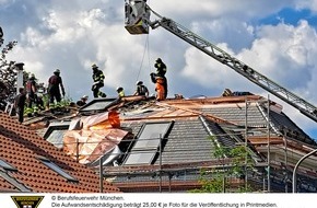 Feuerwehr München: FW-M: Rauchentwicklung auf dem Dach (Neuaubing)
