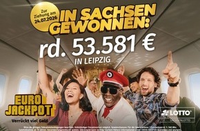 S&auml;chsische Lotto-GmbH: Gl&uuml;ck in Sachsen: Eurojackpot-Gewinn vers&uuml;&szlig;t Halbzeit der Sommerferien I LOTTO 6aus49-Jackpot bleibt bei 50 Millionen Euro