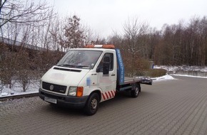 Kreispolizeibehörde Märkischer Kreis: POL-MK: Abschleppwagen aus dem Verkehr gezogen