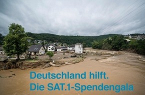 SAT.1: Kurzfristige Programmänderung. SAT.1 zeigt die Spendengala "Deutschland hilft. Die SAT.1-Spendengala" am Samstag, 24. Juli, live aus Köln