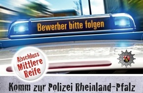 Polizeipräsidium Koblenz: POL-PPKO: Mit Realschulabschluss in den Streifenwagen - Unsere Einstellungsberater informieren