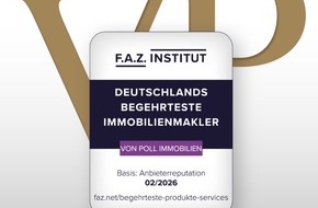 von Poll Immobilien GmbH: H&ouml;chstzahl f&uuml;r VON POLL IMMOBILIEN als Deutschlands begehrtester Immobilienmakler 2026