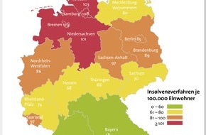 CRIF GmbH: Weniger Privatinsolvenzen im 1. Halbjahr (BILD)