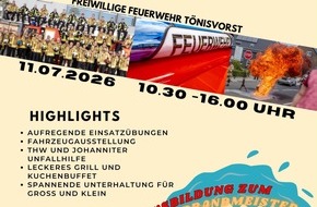 Freiwillige Feuerwehr T&ouml;nisvorst: FW T&ouml;nisvorst: Aktionstag der Feuerwehr T&ouml;nisvorst - L&ouml;schzug St. T&ouml;nis