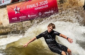 Der Deutsche Wellenreitverband (DWV): Deutsche Meisterschaften im Rapid-Surfing: Yves Viala (17) und Valeska Schneider (34) holen Titel bei den FINALS in Hannover