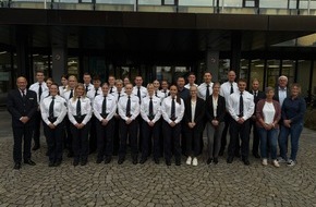 Kreispolizeibeh&ouml;rde Rhein-Sieg-Kreis: POL-SU: Verst&auml;rkung f&uuml;r die Polizei im Rhein-Sieg-Kreis: 31 neue Beamtinnen und Beamte