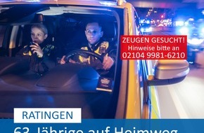 Polizei Mettmann: POL-ME: 63-jährige Ratingerin überfallen und ausgeraubt - Ratingen - 2307023