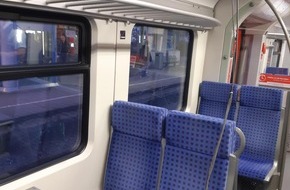 Bundespolizeidirektion Sankt Augustin: BPOL NRW: Unbekannter beschädigt Kameras in der S-Bahn - Bundespolizei ermittelt