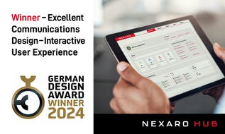 Nexaro GmbH: Erfolgreiche Auszeichnung für Nexaro: German Design Award für wegweisende Softwarelösung Nexaro HUB