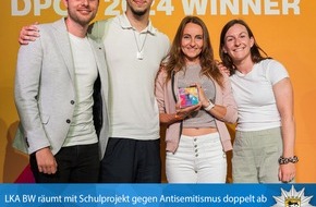 Landeskriminalamt Baden-Württemberg: LKA-BW: Landeskriminalamt Baden-Württemberg gewinnt in zwei Kategorien beim Deutschen Preis für Onlinekommunikation