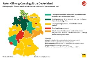 PiNCAMP powered by ADAC: Start der Campingsaison in Deutschland: So finden Camper noch freie Plätze / ADAC warnt: Erst buchen - dann Campingtrip starten / Übersicht: Wo in Deutschland Camping möglich ist