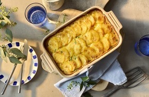 Kartoffel-Marketing GmbH: Kartoffelgratin wie in Frankreich: cremiger Klassiker aus dem Ofen