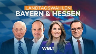 WELT Nachrichtensender: WELT TV zu den Landtagswahlen in Bayern und Hessen am Sonntag, 8. Oktober 2023, mit Sondersendung ab 17 Uhr