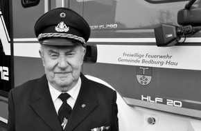 Freiwillige Feuerwehr Bedburg-Hau: FW-KLE: Die Freiwillige Feuerwehr Bedburg-Hau trauert um Theodor Hünnekes