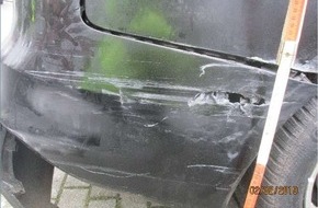 Polizeiinspektion Wilhelmshaven/Friesland: POL-WHV: Angezeigte Verkehrsunfallflucht in Schortens - Polizei sucht zur Aufklärung beschädigte schwarze Fahrzeugteile und Zeugen (Foto)