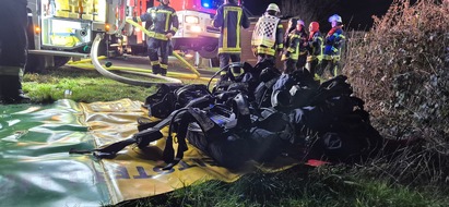 FW Schalksm&uuml;hle: Gro&szlig;einsatz durch Brand in Schalksm&uuml;hle-Everinghausen