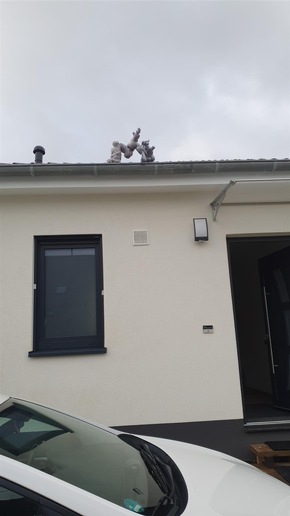 Polizeidirektion Trier: POL-PDTR: Kuriose Sachbeschädigung durch Bauschaum auf dem Dach eines Bungalow