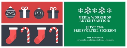 MEDIA WORKSHOP: Qualifizierte Weiterbildung für Kommunikationsfachleute / Große Adventsaktion bei den Media Workshops