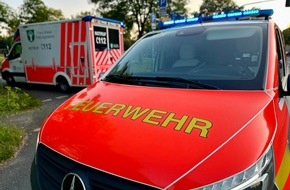 Freiwillige Feuerwehr Hünxe: FW Hünxe: Alleinunfall auf der Schermbecker Landstraße