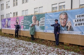 Polizeipr&auml;sidium Ravensburg: PP Ravensburg: Polizeipr&auml;sidium Ravensburg f&uuml;hrt Pr&auml;vention gegen Telefonbetrug fort - Bauzaunbanner sollen f&uuml;r Aufmerksamkeit sorgen