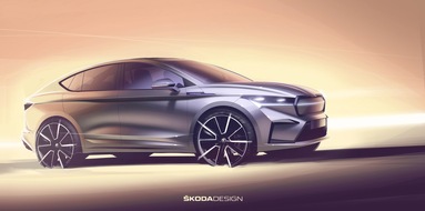 Skoda Auto Deutschland GmbH: Designskizzen geben Vorgeschmack auf das neue ŠKODA ENYAQ COUPÉ iV