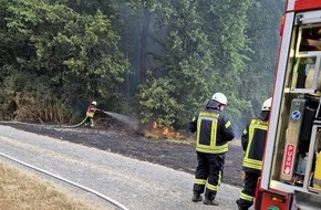 Feuerwehr VG Asbach: FW VG Asbach: Fl&auml;chenbrand bei Buchholz schnell unter Kontrolle