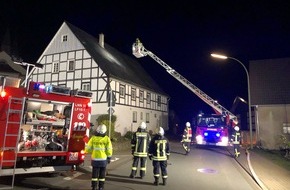 Feuerwehr Lennestadt: FW-OE: Kaminbrand sorgt für Einsatz der Feuerwehr
