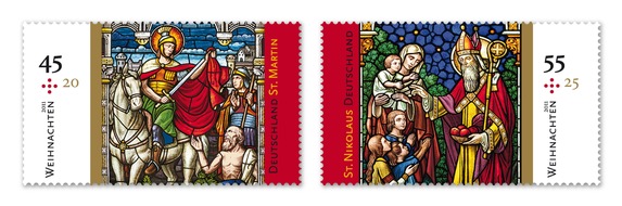 BAGFW e.V.: St. Martin und St. Nikolaus auf Weihnachtsmarken (mit Bild)