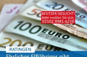 Polizei Mettmann: POL-ME: Elfjähriger findet 3.000 Euro in Linienbus - Polizei sucht rechtmäßigen Eigentümer - Ratingen - 2003053