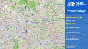 Polizeipräsidium Oberhausen: POL-OB: Wohnungseinbruchsradar in Oberhausen