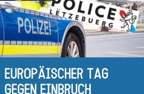 Polizeipräsidium Trier: POL-PPTR: Eng gutt Noperschaft ass een effektive Schutz géint Abriecher! Deutsche und Luxemburgische Polizisten beraten heute zum Thema Einbruchschutz