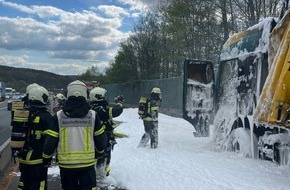 Feuerwehr Gevelsberg: FW-EN: LKW-Brand auf Autobahn