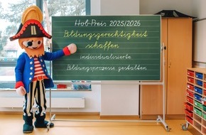 Stiftung Kinderf&ouml;rderung von Playmobil: Hob-Preis: 250.000 Euro f&uuml;r bessere Bildungsgerechtigkeit / Stiftung Kinderf&ouml;rderung von Playmobil k&uuml;rt Grundschule Erlangen-Tennenlohe und Janusz-Korczak-Schule Chemnitz als Gewinner