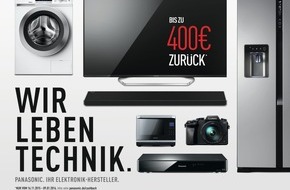 Panasonic Deutschland: Panasonic Cashback-Aktion vom 16.11.2015 bis 09.01.2016 / Panasonic kurbelt das Weihnachtsgeschäft mit erheblichen Preisvorteilen und einer reichweitenstarken Werbekampagne an