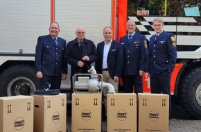 Feuerwehr Bremen: FW-HB: Dank Förderung: Spezialpumpen für die Freiwilligen Feuerwehren