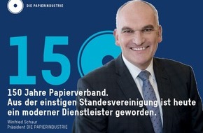 DIE PAPIERINDUSTRIE e.V.: 150 Jahre Verbände der Papierindustrie / Von der Standesorganisation zum modernen Dienstleister