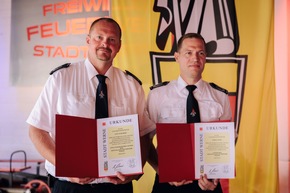 FW-WRN: Ehre für 18 Jahre Engagement - Stadtbrandinspektor Thomas Temmann feierlich verabschiedet