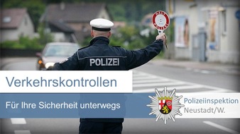Polizeidirektion Neustadt/Weinstraße: POL-PDNW: Mehrere Verkehrskontrollen im Stadtgebiet
