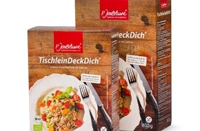 Jentschura International GmbH: Bio pur bei P. Jentschura: Alle basischen Lebensmittel nun in Bio-Qualität / Produkt-Relaunch für "TischleinDeckDich"