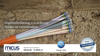 MICUS Strategieberatung GmbH: Glasfaserförderung 2025: Überzeichnung im Süden, Milliardenbedarf bleibt