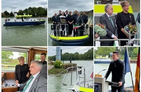 Polizei Duisburg: POL-DU: "WSP 21" feierlich getauft - Neues Einsatzboot für die Wasserschutzpolizei Münster