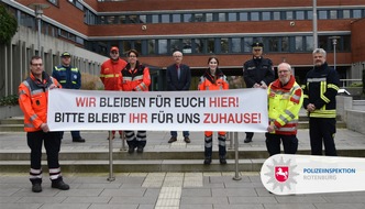 Polizeiinspektion Rotenburg: POL-ROW: ++ Gemeinsame Aktion der Einsatzkräfte im Landkreis - Wir bleiben für euch hier! ++