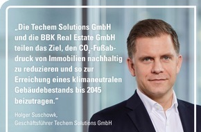 Techem GmbH: Für einen klimaneutralen Gebäudebestand: Techem Solutions GmbH und BBK Real Estate GmbH gründen Joint Venture
