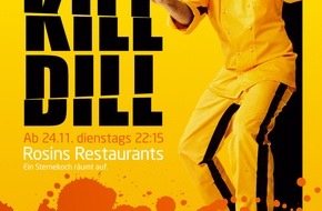 Kabel Eins: Frank Rosin wird zu Uma Thurman - kabel eins wirbt mit "Kill Dill"-Küchen-Action für den Start von "Rosins Restaurants" am neuen kabel eins-Dienstagabend