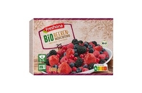 Lidl: Der Hersteller J&uuml;tro Tiefk&uuml;hlkost GmbH & Co. KG informiert &uuml;ber einen Warenr&uuml;ckruf des Produktes "Freshona Bio Beerenmischung erntefrisch tiefgefroren, 300g".