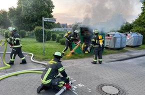 Freiwillige Feuerwehr Werne: FW-WRN: FEUER_1 - LZ1 - brennt Altkleider Container