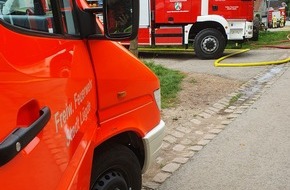 Freiwillige Feuerwehr Lügde: FW Lügde: Stallbrand mit Tieren in Gefahr